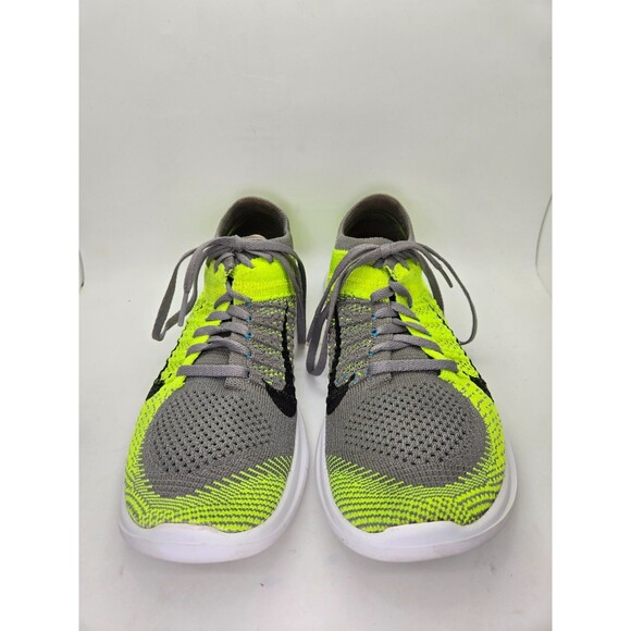 Nike Free 4.0 Flyknit Shoes Women's 7 Green Running Athletic Barefoot Sneakers - Picture 2 of 8